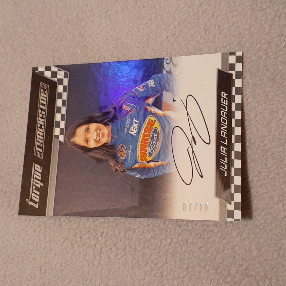 2017 Julia Landauer Torque Trackside Checker RC Autograph NASCAR 4/10 SSP